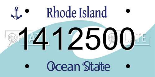 1412500 Rhode Island License Plate