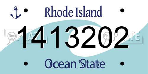 1413202 Rhode Island License Plate