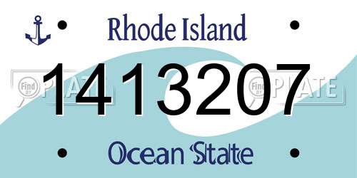1413207 Rhode Island License Plate