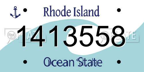 1413558 Rhode Island License Plate