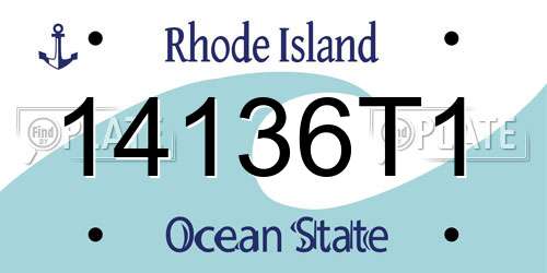 14136T1 Rhode Island License Plate