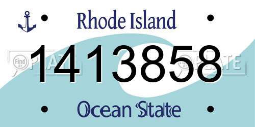 1413858 Rhode Island License Plate