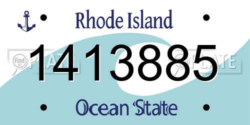 1413885 Rhode Island License Plate