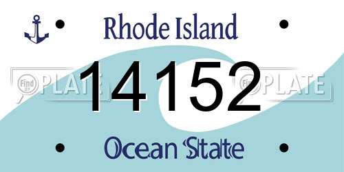 14152 Rhode Island License Plate