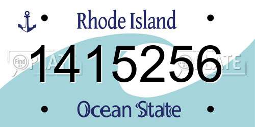 1415256 Rhode Island License Plate