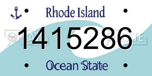 1415286 Rhode Island License Plate