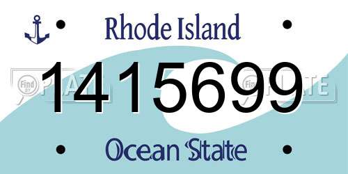 1415699 Rhode Island License Plate