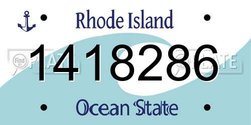 1418286 Rhode Island License Plate