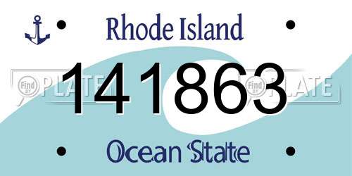141863 Rhode Island License Plate
