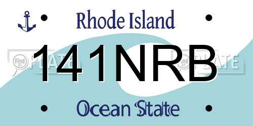 141NRB Rhode Island License Plate