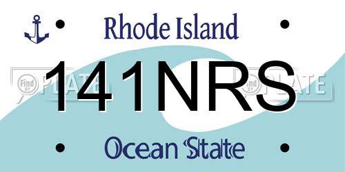 141NRS Rhode Island License Plate