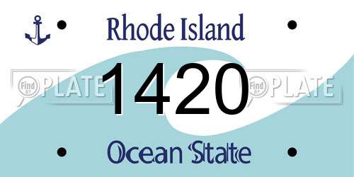 1420 Rhode Island License Plate