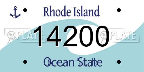 14200 Rhode Island License Plate