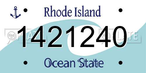 1421240 Rhode Island License Plate