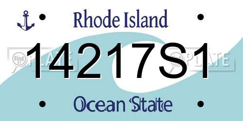 14217S1 Rhode Island License Plate