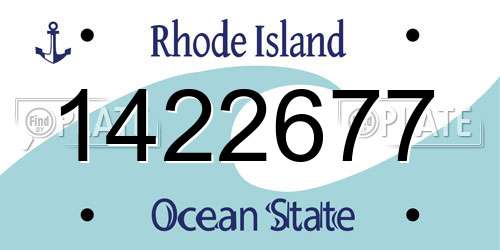 1422677 Rhode Island License Plate