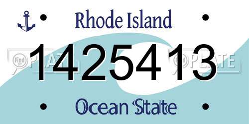 1425413 Rhode Island License Plate