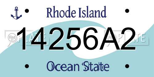 14256A2 Rhode Island License Plate