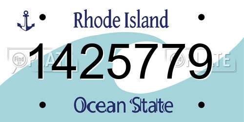 1425779 Rhode Island License Plate