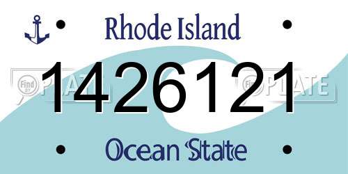 1426121 Rhode Island License Plate
