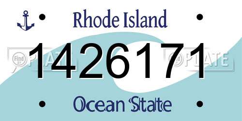 1426171 Rhode Island License Plate