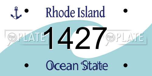 1427 Rhode Island License Plate