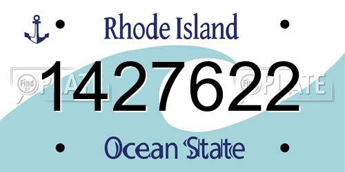 1427622 Rhode Island License Plate