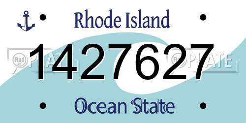 1427627 Rhode Island License Plate