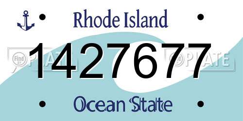 1427677 Rhode Island License Plate