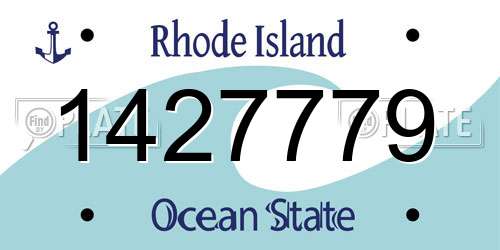 1427779 Rhode Island License Plate