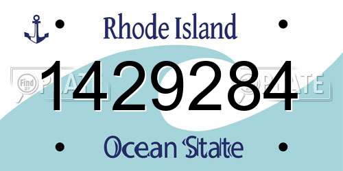 1429284 Rhode Island License Plate