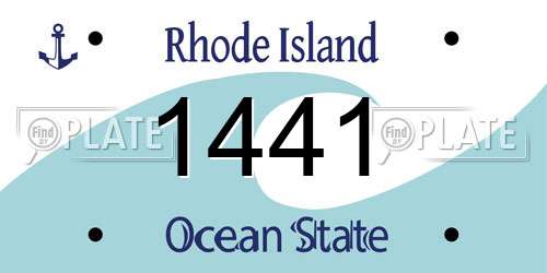 1441 Rhode Island License Plate