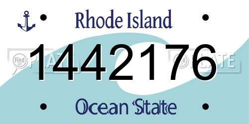1442176 Rhode Island License Plate