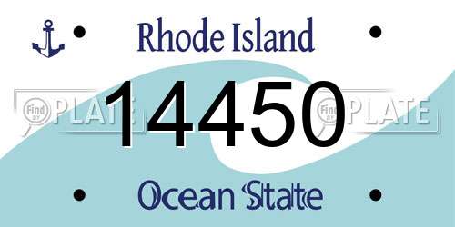 14450 Rhode Island License Plate