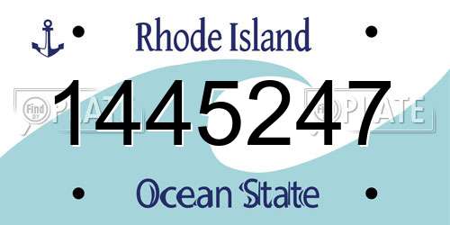 1445247 Rhode Island License Plate