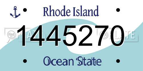 1445270 Rhode Island License Plate