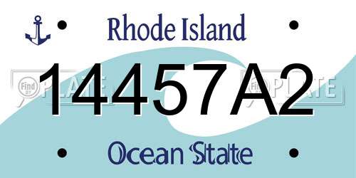 14457A2 Rhode Island License Plate