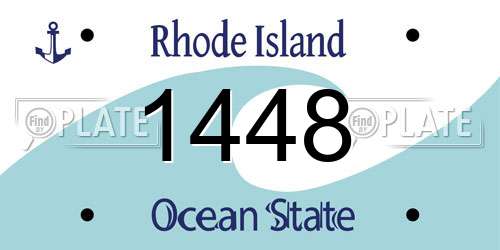 1448 Rhode Island License Plate