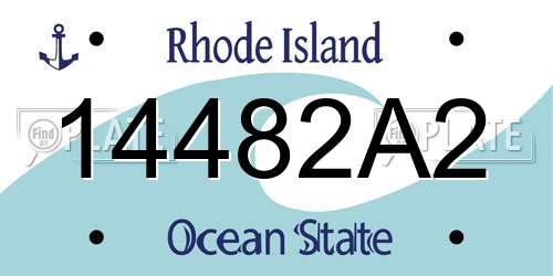 14482A2 Rhode Island License Plate