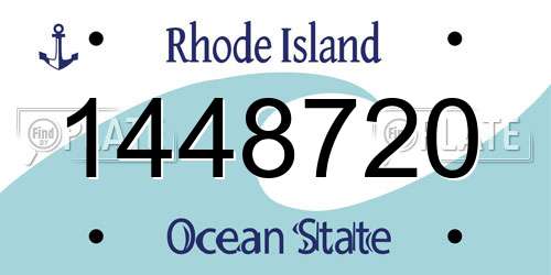 1448720 Rhode Island License Plate