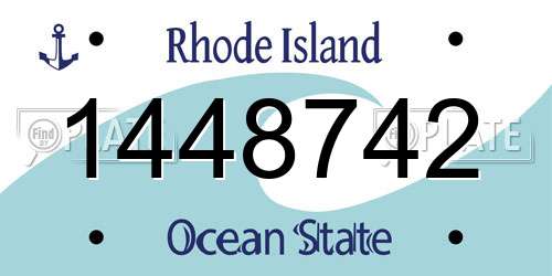 1448742 Rhode Island License Plate