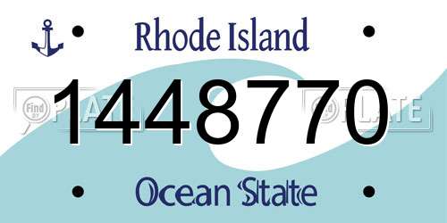 1448770 Rhode Island License Plate
