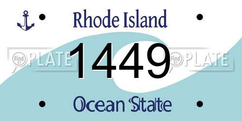 1449 Rhode Island License Plate