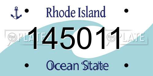 145011 Rhode Island License Plate