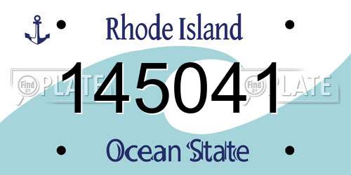 145041 Rhode Island License Plate