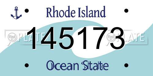 145173 Rhode Island License Plate