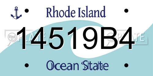 14519B4 Rhode Island License Plate