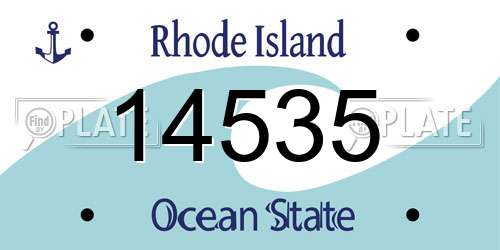 14535 Rhode Island License Plate