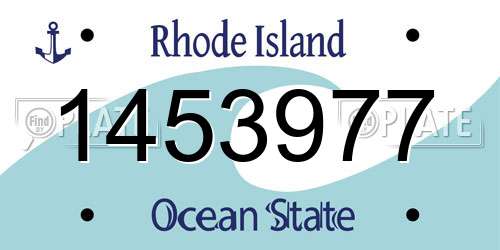 1453977 Rhode Island License Plate