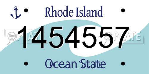 1454557 Rhode Island License Plate